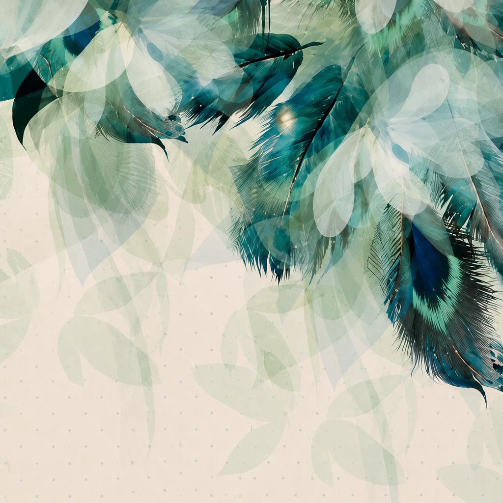 Papier Peint Plumes de Paon Ethnique