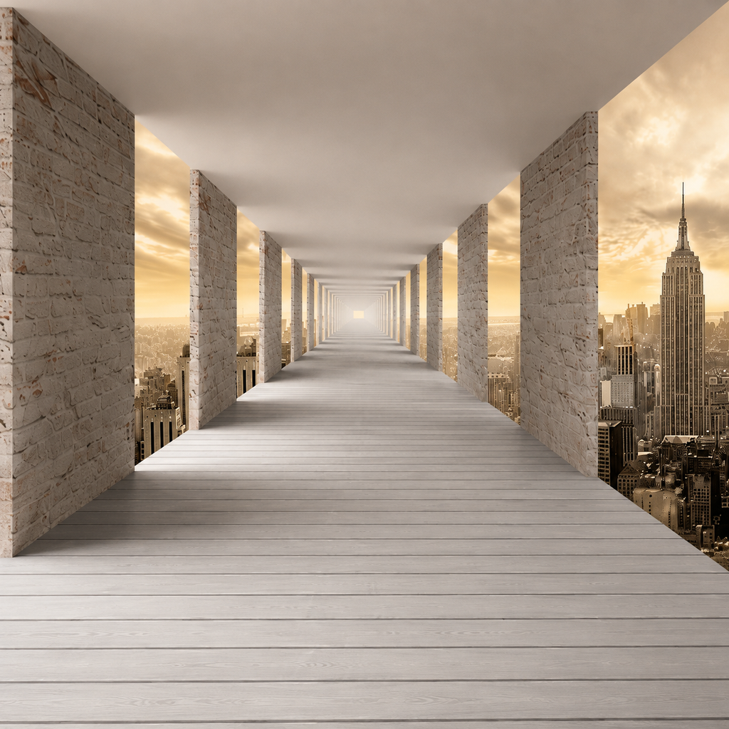 Papier Peint Perspective New York Hall