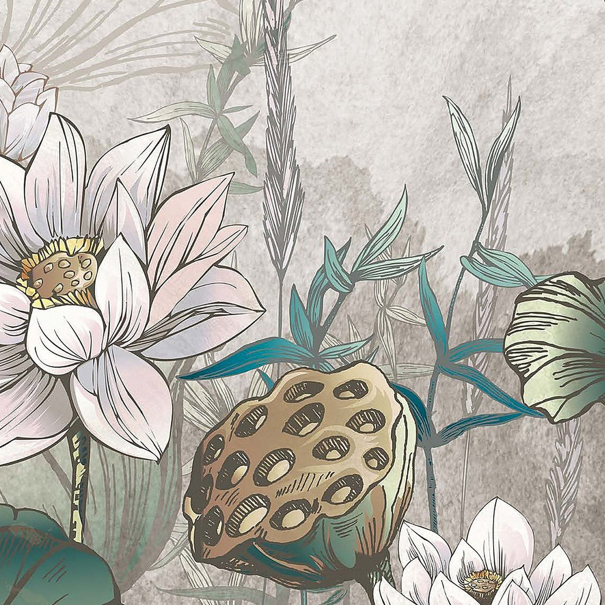 Étang de Lotus : décor